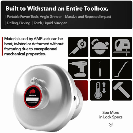 AMPLock BA - Heavy Duty Lock for Lunette Ring Hitch