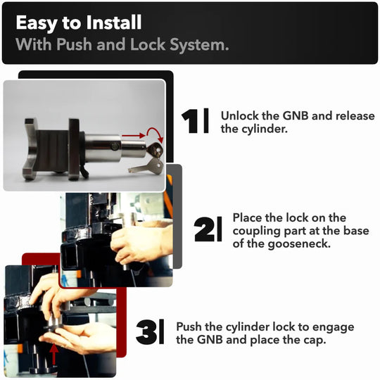 AMPLock GNB - Heavy Duty Lock Gooseneck Trailer Lock