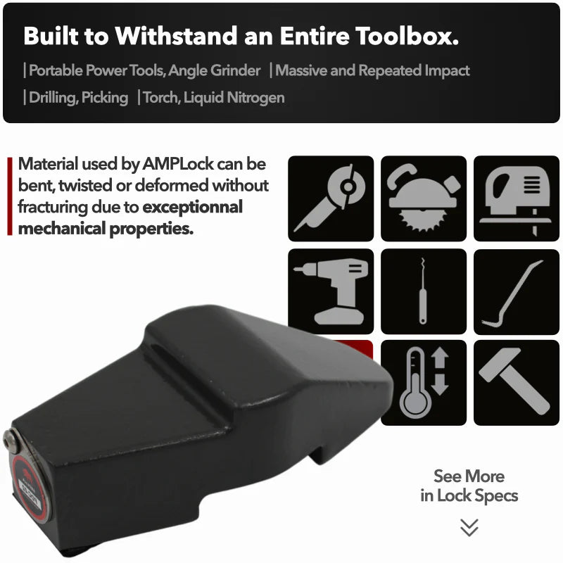 AMPLock PDC02 - Heavy Duty Lock for Trailer Back and Side Doors