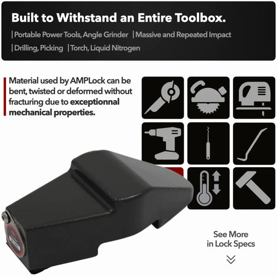 AMPLock PDC02 - Heavy Duty Lock for Trailer Back and Side Doors