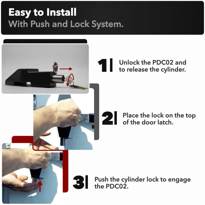 AMPLock PDC02 - Heavy Duty Lock for Trailer Back and Side Doors