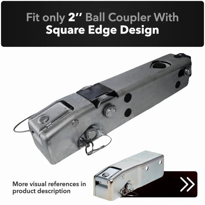 AMPLock BRU - Heavy Duty Boat Trailer Lock with Square Edge