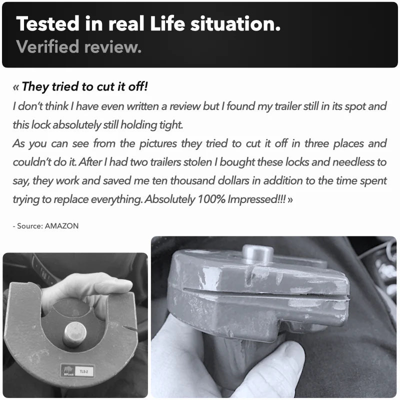 AMPLock TLS - For RV, Boat and Trailer Whit Flat Lip
