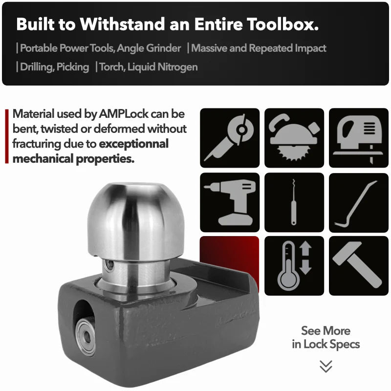 AMPLock GNA - Heavy Duty Lock for Atwood Gooseneck Hitch Style and Atwood Coupler