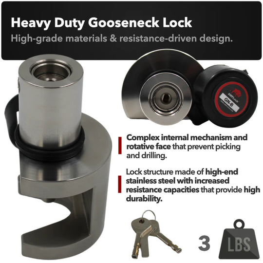 AMPLock GNB - Heavy Duty Lock Gooseneck Trailer Lock