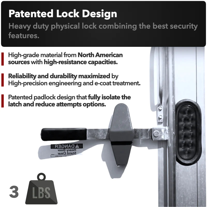 AMPLock PDC02 - Heavy Duty Lock for Trailer Back and Side Doors